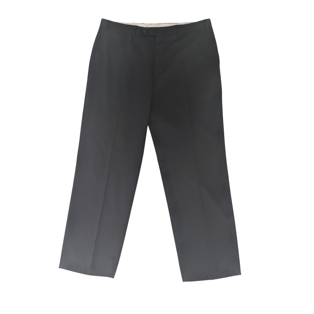 Canali 54‎ 37x30 Navy 100% Pure Wool Flat Front Dress Pants Italy